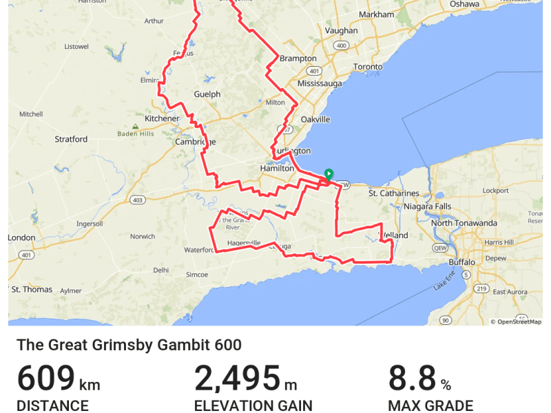 20260615-16 Randonneurs Ontario’s The Great Grimsby Gambit 609k&nbsp;brevet